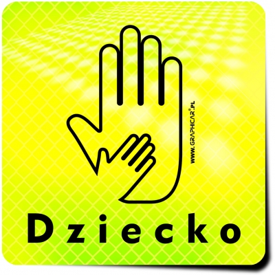 Naklejka Odblaskowa / Sticker Dziecko Neon