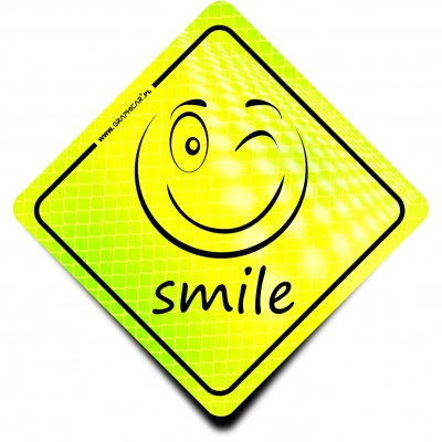 Naklejka Odblaskowa / Sticker Smile Neon
