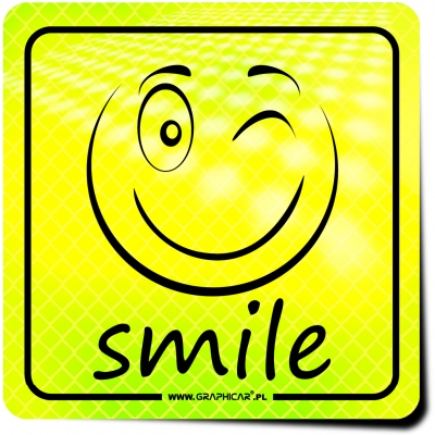 Naklejka Odblaskowa / Sticker Smile Neon