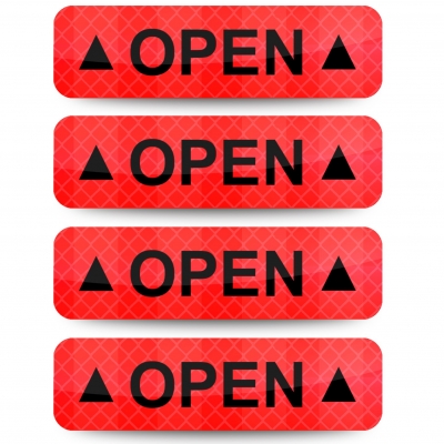 Naklejki Odblaskowe / Sticker Open red