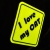 Magnes Odblaskowy I Love my Cat Neon