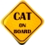 Naklejka Odblaskowa / Sticker Cat on board Żółty