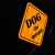 Naklejka Odblaskowa / Sticker Dog on board Żółty