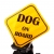 Naklejka Odblaskowa / Sticker Dog on board Żółty