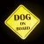 Naklejka Odblaskowa / Sticker Dog on board Żółty