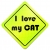 Naklejka Odblaskowa / Sticker I Love my Cat Neon
