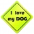 Naklejka Odblaskowa / Sticker I love my Dog Neon