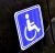 Naklejka Odblaskowa / Sticker Inwalida Niepełnosprawni 12,5cm