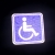 Naklejka Odblaskowa / Sticker Inwalida Niepełnosprawni 12,5cm
