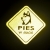 Naklejka Odblaskowa / Sticker Pies w aucie Neon