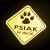 Naklejka Odblaskowa / Sticker Psiak w aucie Żółty