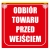 Tabliczka Informacyjna Odbiór towaru przed wejściem 20cm