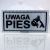 Tabliczka Informacyjna Odblaskowa UWAGA PIES 12X24CM