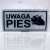Tabliczka Informacyjna Odblaskowa UWAGA PIES 12X24CM