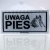 Tabliczka Informacyjna Odblaskowa UWAGA PIES 12X24CM