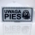 Tabliczka Informacyjna Odblaskowa UWAGA PIES 12X24CM