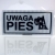 Tabliczka Informacyjna Odblaskowa UWAGA PIES 12X24CM