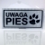 Tabliczka Informacyjna Odblaskowa UWAGA PIES 12X24CM