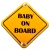 Tabliczka odblaskowa z przyssawkami Baby on board Żółty