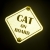 Tabliczka odblaskowa z przyssawkami Cat on Board Neon